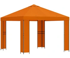 Pavėsinė 3 x 3 m Oranžinė Poliesteris ir plienas 190 gsm