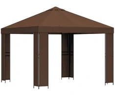 Pavėsinė 3 x 3 m Ruda Poliesteris ir plienas 190 gsm