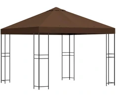 Pavėsinė 3 x 3 m Ruda Poliesteris ir plienas 190 gsm