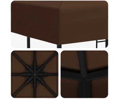 Pavėsinė 3 x 3 m Ruda Poliesteris ir plienas 190 gsm