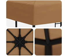 Pavėsinė 3 x 3 m Smėlio Poliesteris ir plienas 190 gsm