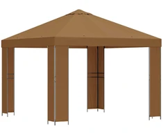 Pavėsinė 3 x 3 m Smėlio Poliesteris ir plienas 190 gsm