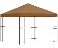Pavėsinė 3 x 3 m Smėlio Poliesteris ir plienas 190 gsm
