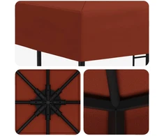 Pavėsinė 3 x 3 m Terakotos Poliesteris ir plienas 190 gsm