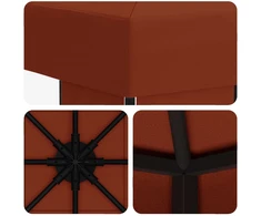Pavėsinė 3 x 3 m Terakotos Poliesteris ir plienas 190 gsm