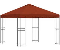 Pavėsinė 3 x 3 m Terakotos Poliesteris ir plienas 190 gsm