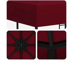 Pavėsinė 3 x 3 m Vyšninė Poliesteris ir plienas 190 gsm
