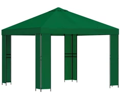 Pavėsinė 3 x 3 m Žalia Poliesteris ir plienas 190 gsm