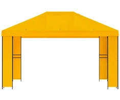 Pavėsinė 4 × 3 m Geltona Poliesteris ir plienas 190 gsm