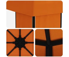 Pavėsinė 4 × 3 m Oranžinė Poliesteris ir plienas 190 gsm
