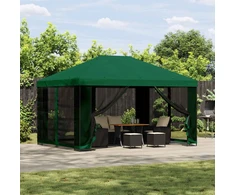 Pavėsinė 4 × 3 m Žalia Poliesteris ir plienas 190 gsm