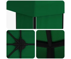 Pavėsinė 4 × 3 m Žalia Poliesteris ir plienas 190 gsm