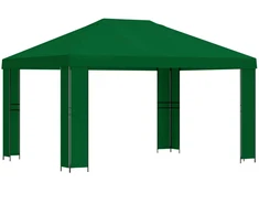 Pavėsinė 4 × 3 m Žalia Poliesteris ir plienas 190 gsm