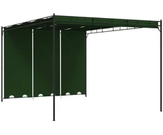 Pavėsinė 4 x 3 x 2,3 m Žalia Poliesteris ir plienas