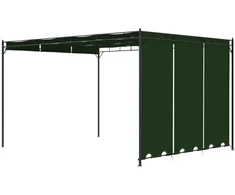 Pavėsinė 4 x 3 x 2,3 m Žalia Poliesteris ir plienas