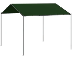 Pavėsinė 4 x 4 x 2,6 m Taupe Poliesteris ir plienas
