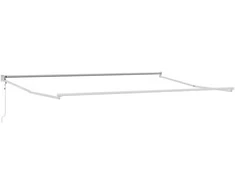 Traukiamas markizės rėmas Baltas 400 × 300 cm Aliuminis