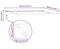 Markizės rėmas Balta 450 × 300 cm Aliuminis