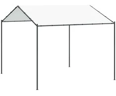 Pavėsinė Baltas 4 x 4 x 2,6 m Plienas ir poliesteris