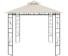 Pavėsinė, kreminės spalvos, 4x3x2,7m, 160g/m²