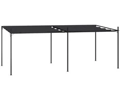 Pavėsinė su įtraukiamu stogu, antracito, 600x300x233cm