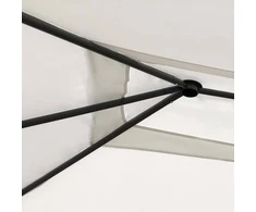 Pavėsinė su stulpų uždangalais, kreminė, 2,98x5,3x2,59m 160g/m²