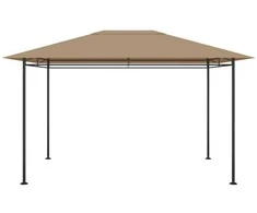 Pavėsinė, taupe spalvos, 384x281x270 cm, 180g/m²