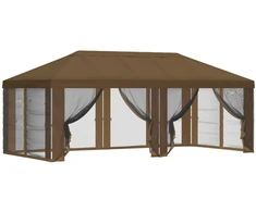 Pavėsinės dengti su šoninėmis sienelėmis 6 x 3 m Taupe