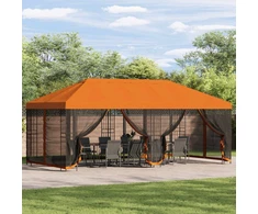 Pavėsinės dengti su šoninėmis sienelėmis 6 x 3 m Oranžinė