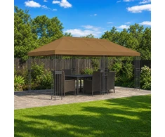 Paviliono kanapės danga 6 x 3 m Taupe Poliesteris 190