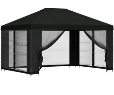 Paviljonas su šoninėmis sienelėmis 4 × 3 m Juoda