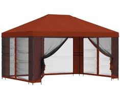 Paviljonas su šoninėmis sienelėmis 4 × 3 m Terakotos