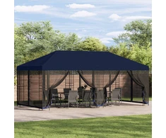 Paviljonas su šoninėmis sienelėmis 6 x 3 m Mėlyna