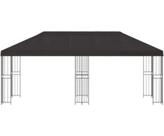 Sodo Paviljonas 6 x 3 m Antracito Poliesteris ir plienas