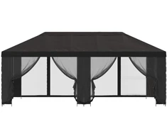 Sodo pavėsinė su šoninėmis sienelėmis 6 x 3 m Antracito