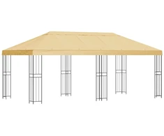 Paviljonas su šoninėmis sienelėmis 6 x 3 m Kreminė