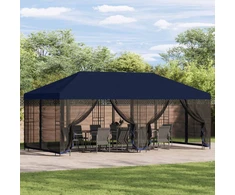 Paviljonas su šoninėmis sienelėmis 6 x 3 m Mėlyna