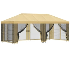 Paviljonas su šoninėmis sienelėmis 6 x 3 m Kreminė