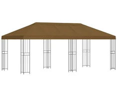 Paviljonas su šoninėmis sienelėmis 6 x 3 m Taupe