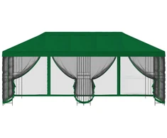 Paviljonas su šoninėmis sienelėmis 6 x 3 m Žalia