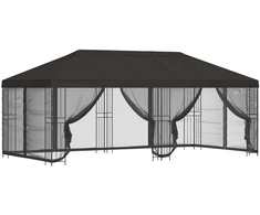 Paviljonas su šoninėmis sienelėmis 6 x 3 m Antracito