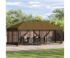Paviljonas su šoninėmis sienelėmis 6 x 3 m Taupe