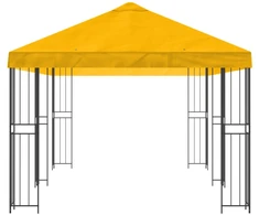 Sodo Paviljonas 6 x 3 m Geltona Poliesteris ir plienas 190 gsm