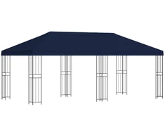 Paviljonas su šoninėmis sienelėmis 6 x 3 m Mėlyna