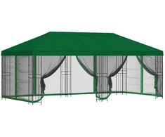 Paviljonas su šoninėmis sienelėmis 6 x 3 m Žalia