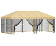 Paviljonas su šoninėmis sienelėmis 6 x 3 m Kreminė