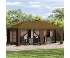 Paviljonas su šoninėmis sienelėmis 6 x 3 m Taupe