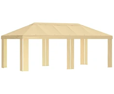 Paviljono uždanga 6 x 3 m Kreminė Poliesteris 190 gsm