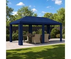 Paviljono uždanga 6 x 3 m Mėlyna Poliesteris 190 gsm