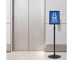 Pedestalo plakato stovas Sidabro a4 PVC ir Plienas